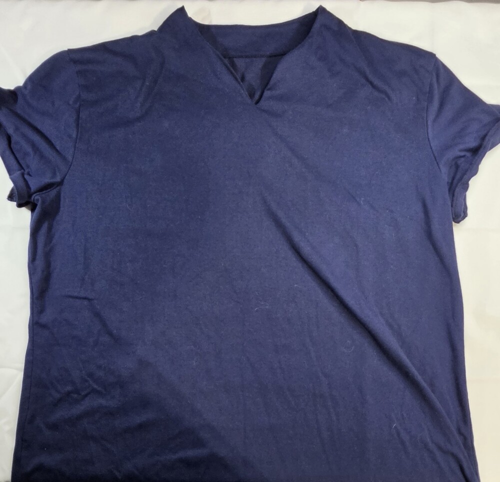 Blue Men's V-Neck Short Sleeve Casual T-Shirt Size XXL sku 0329